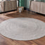 Indoor Outdoor Recycled PET Yarn Warm Grey Tweed Design Rug
