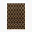 Indoor Outdoor Natural and Slate Grey Diamond Design Rug
