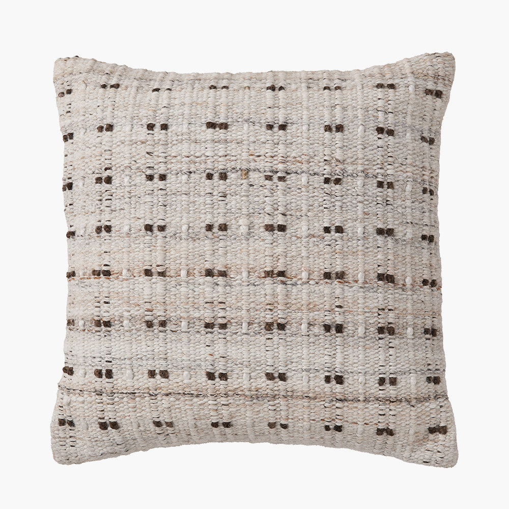 Indoor Outdoor Natural Double Stitch Design Scatter Cushion