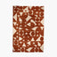 Indoor Outdoor Terracotta and Ivory  Geometric Design Rug Large
