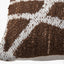 Indoor Outdoor Chocolate Brown and White Abstract Swirl Design Scatter Cushion