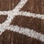 Indoor Outdoor Chocolate Brown and White Abstract Swirl Design Scatter Cushion