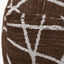 Indoor Outdoor Chocolate Brown and White Abstract Swirl Design Pouffe