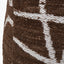 Indoor Outdoor Chocolate Brown and White Abstract Swirl Design Pouffe