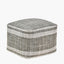 Indoor Outdoor Steel Grey and White Stripe Design Pouffe