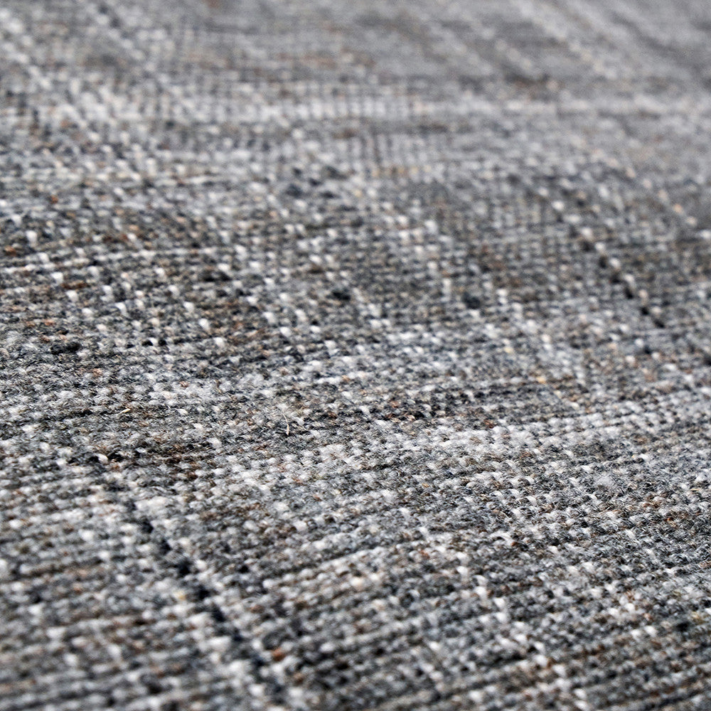 Indoor Outdoor Steel Grey and White Stripe Design Runner