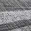 Indoor Outdoor Steel Grey and White Stripe Design Runner