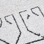 Indoor Outdoor White and Black Greek Key Design Rug Large