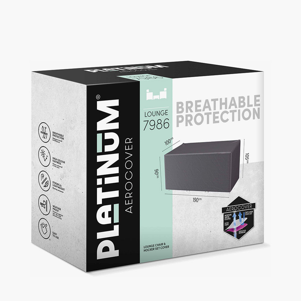 Lounge Chair and Hocker Set Aerocover 190 x 100 x 105/90