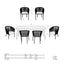 Reims Dining Set Grey