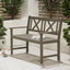 Cambridge Antique Grey 2 Seater Acacia Wood Bench K/D