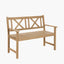 Cambridge Light Teak 2 Seater Acacia Wood Bench K/D
