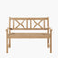 Cambridge Light Teak 2 Seater Acacia Wood Bench K/D