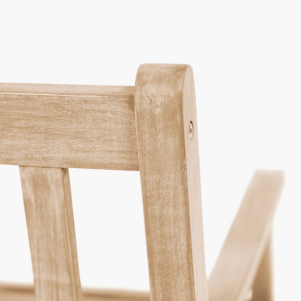 Cambridge Light Teak 3 Seater Acacia Wood Bench K/D