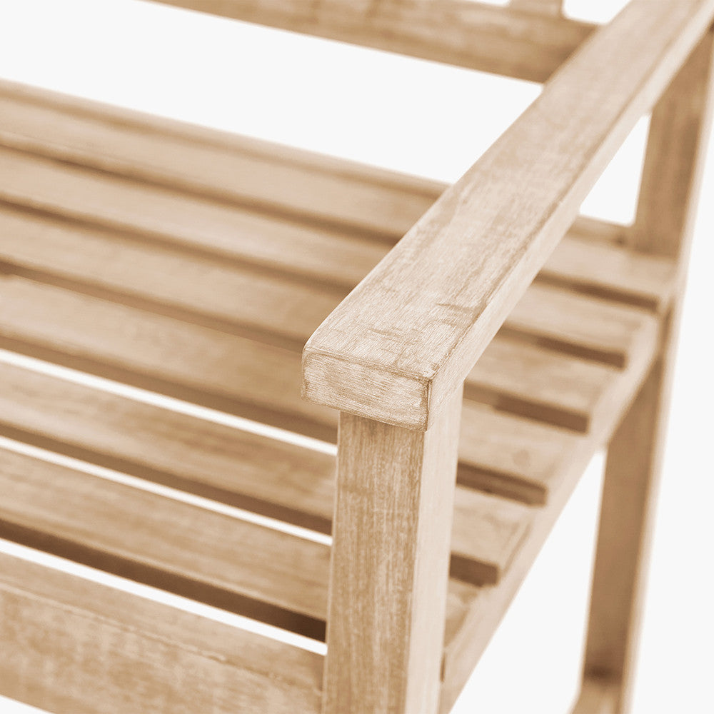 Cambridge Light Teak 3 Seater Acacia Wood Bench K/D