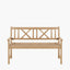 Cambridge Light Teak 3 Seater Acacia Wood Bench K/D