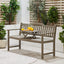 Richmond Antique Grey Acacia Wood Bench with Pop Up Table