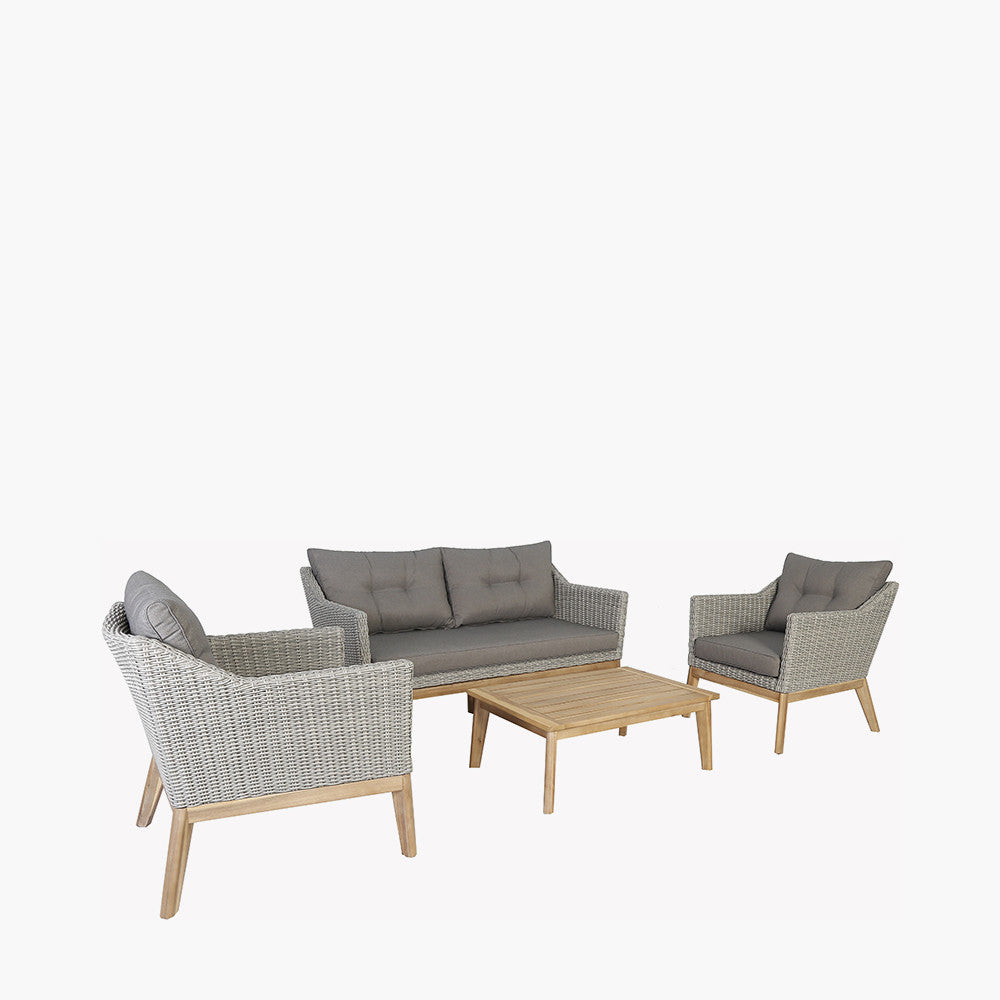Larissa Lounge Set Light Kubu Grey K/D