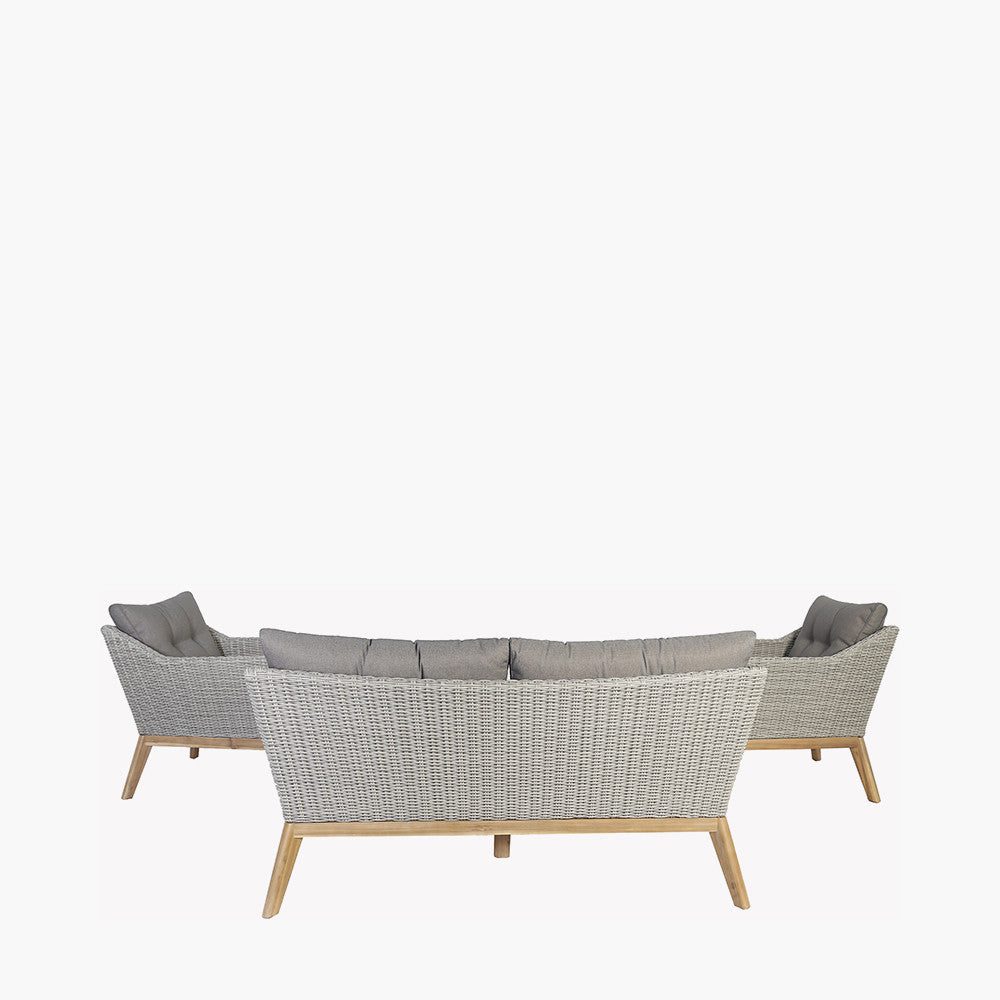 Larissa Lounge Set Light Kubu Grey K/D