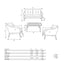 Larissa Lounge Set Light Kubu Grey K/D
