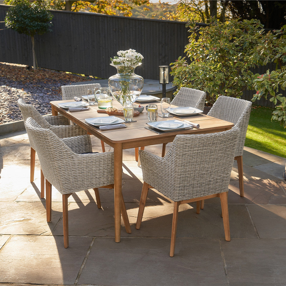 Larissa Dining Set Light Kubu Grey K/D