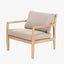 Malta Light Teak Finish 5 Piece Hocker Set