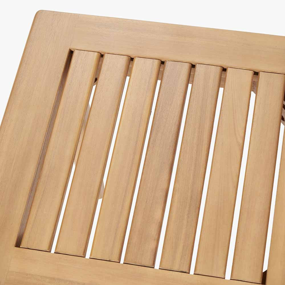 Malta Light Teak Finish 5 Piece Hocker Set