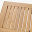 Malta Light Teak Finish 5 Piece Hocker Set