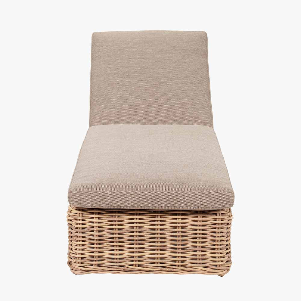 Garda Natural Antique Outdoor Sunlounger