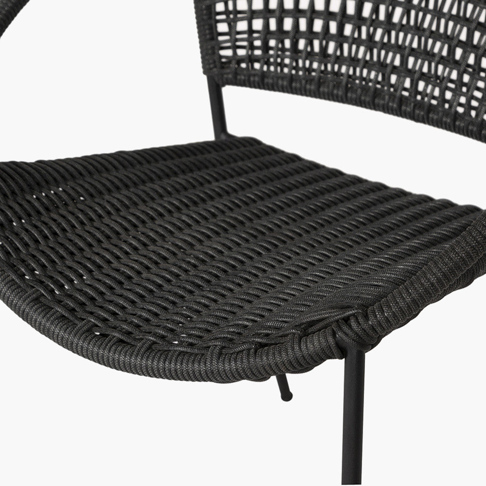 Dakota Black Outdoor Bistro Set