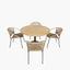 Dakota Natural Wheat Outdoor 4 Seater Dining Set
