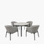 Nevada Putty Outdoor 4 Seater Round Dining Set