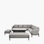 Nevada Putty Large Outdoor Corner Seating Set with Adjustable Table