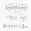 Aruba Outdoor Corner Seating Set with Adjustable Table