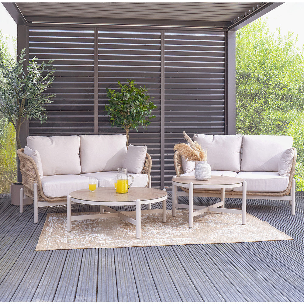 Martic Outdoor Set Comprising 2 x 2 Seater Sofas and Set of 2 Tables
