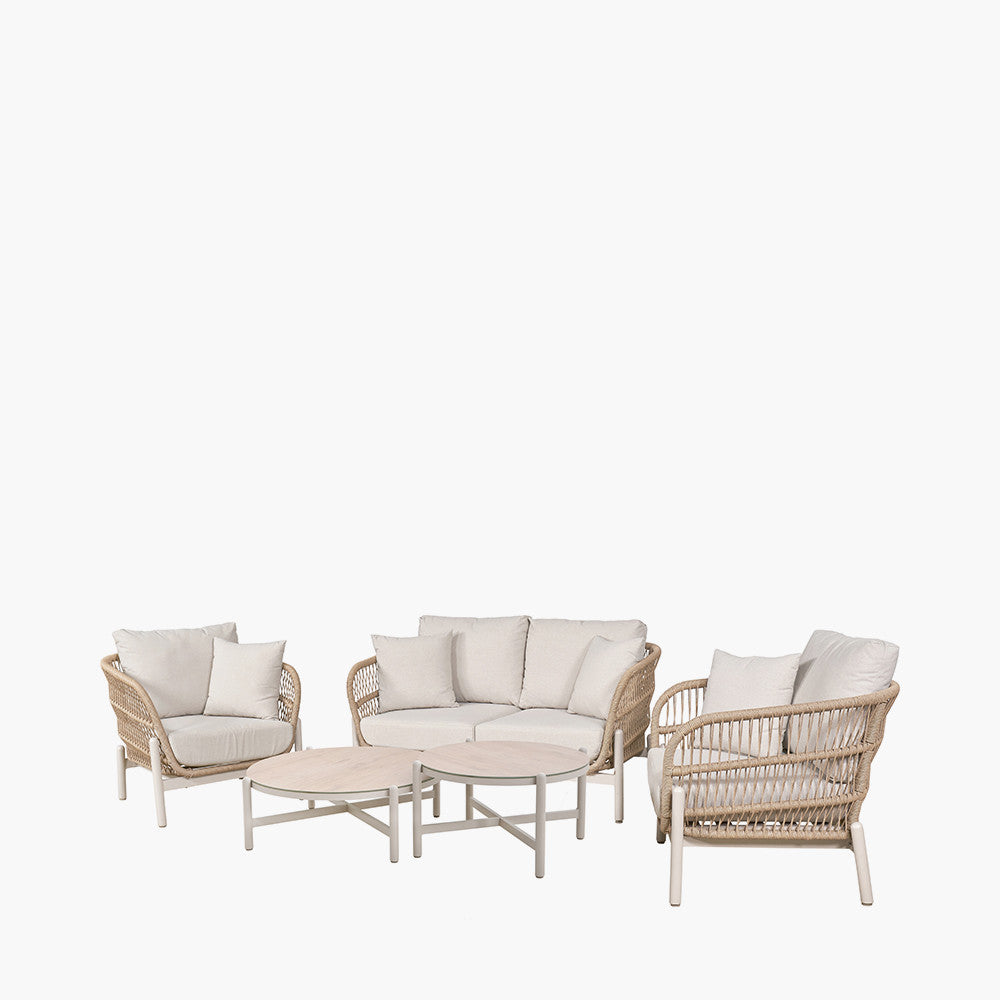 Martic Outdoor Set Comprising 2 Seater Sofa, 2 x Chairs and Set of 2 Tables
