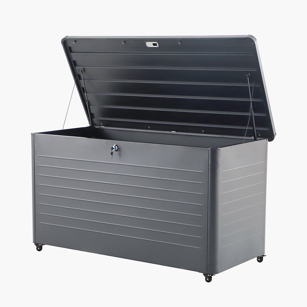 Rhode Island Large Galvanised Steel Cushion Box Anthracite
