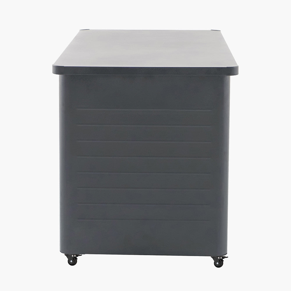 Rhode Island Large Galvanised Steel Cushion Box Anthracite