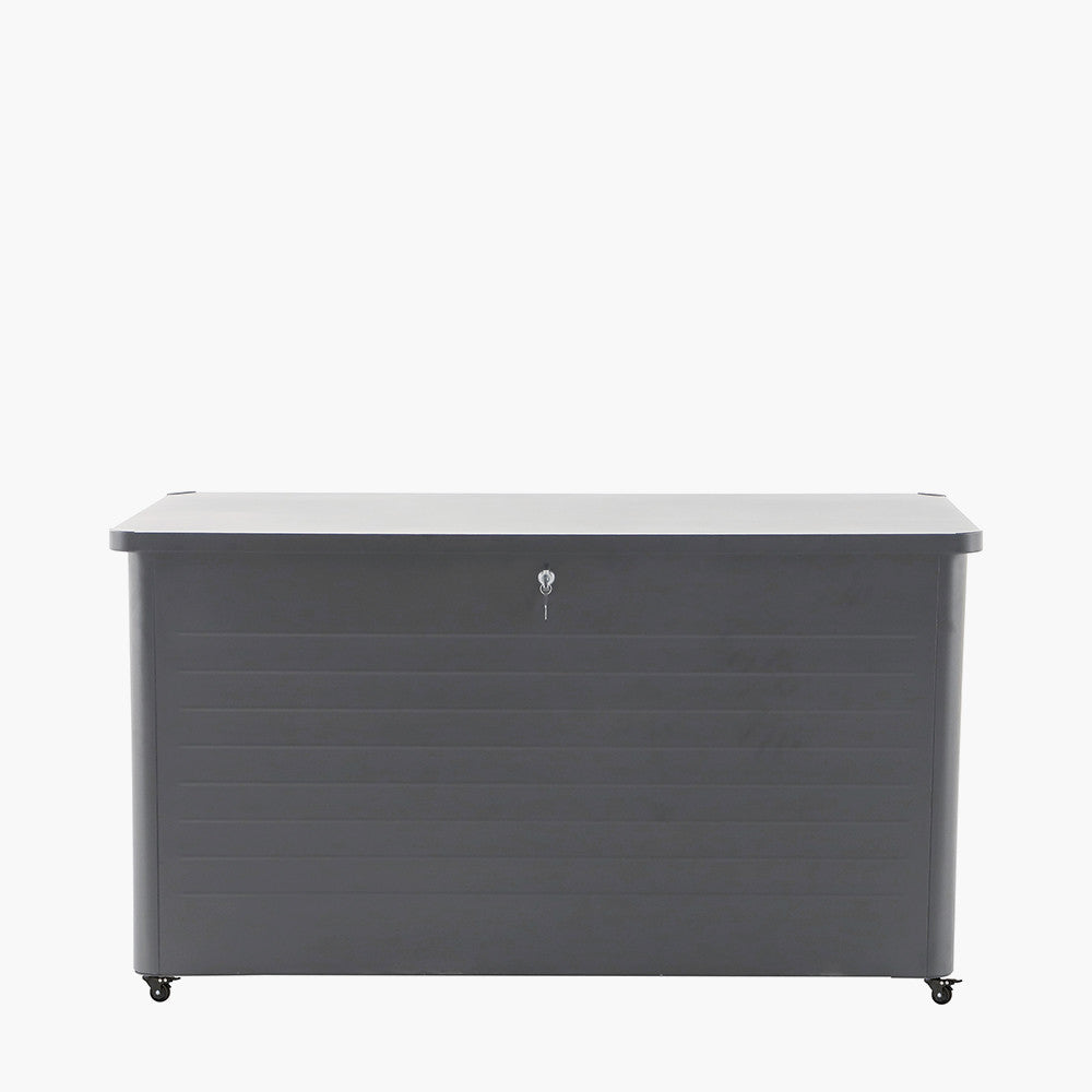 Rhode Island Large Galvanised Steel Cushion Box Anthracite