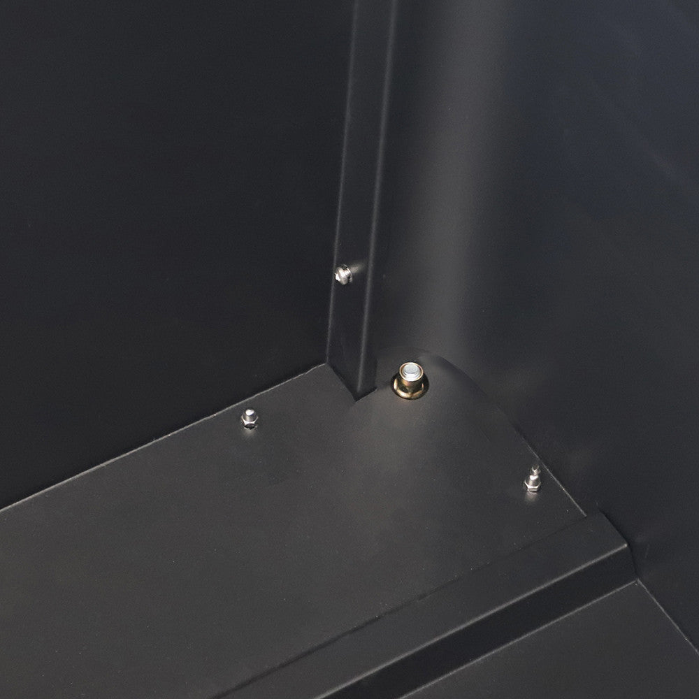 Rhode Island Large Galvanised Steel Cushion Box Black