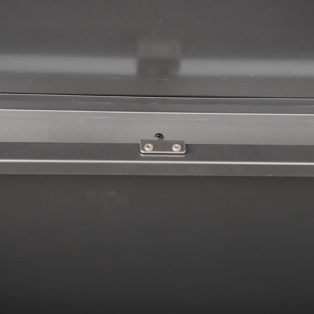 Rhode Island Large Galvanised Steel Cushion Box Black