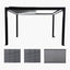 Abierto Full Electric 3m x 4m inc LED complete with 2 x 3m Fixed Louvre Panels & 1 x 4m Manual Blind