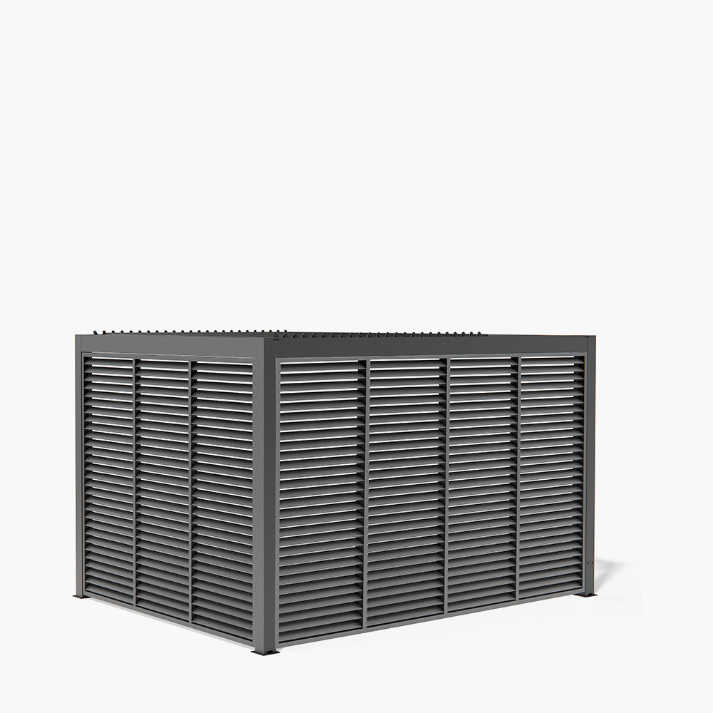 Pavillo Teak 3.5m x 3.5m Pergola, Pavillo Louvre Front/Back Panel Long, Pavillo Louvre Side Panel Short, Delivery and Installation
