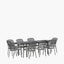 Carlo Extendable Rectangular 8 Seater Dining Set with cushions