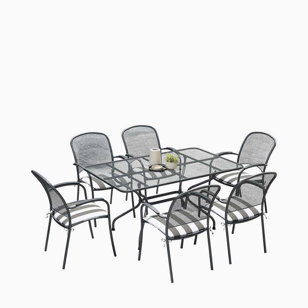 Carlo Rectangular 6 Seater Dining Set with Cushions