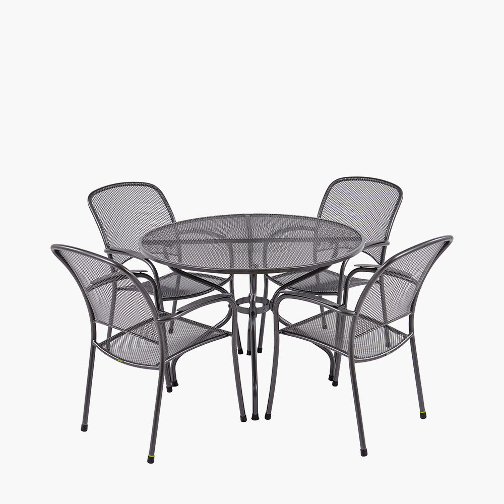 Carlo Round 4 Seater Dining Set with Cushions