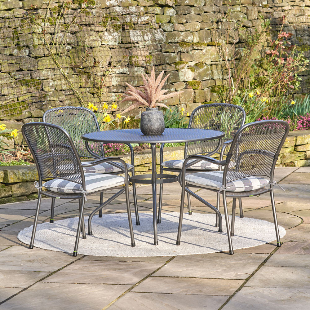 Carlo Round 4 Seater Dining Set with Cushions