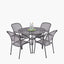 Carlo Round 4 Seater Dining Set