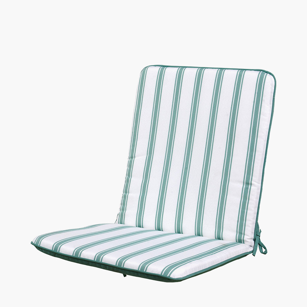 Savoy Bistro Set with Sage Green Striped/Plain Cushions