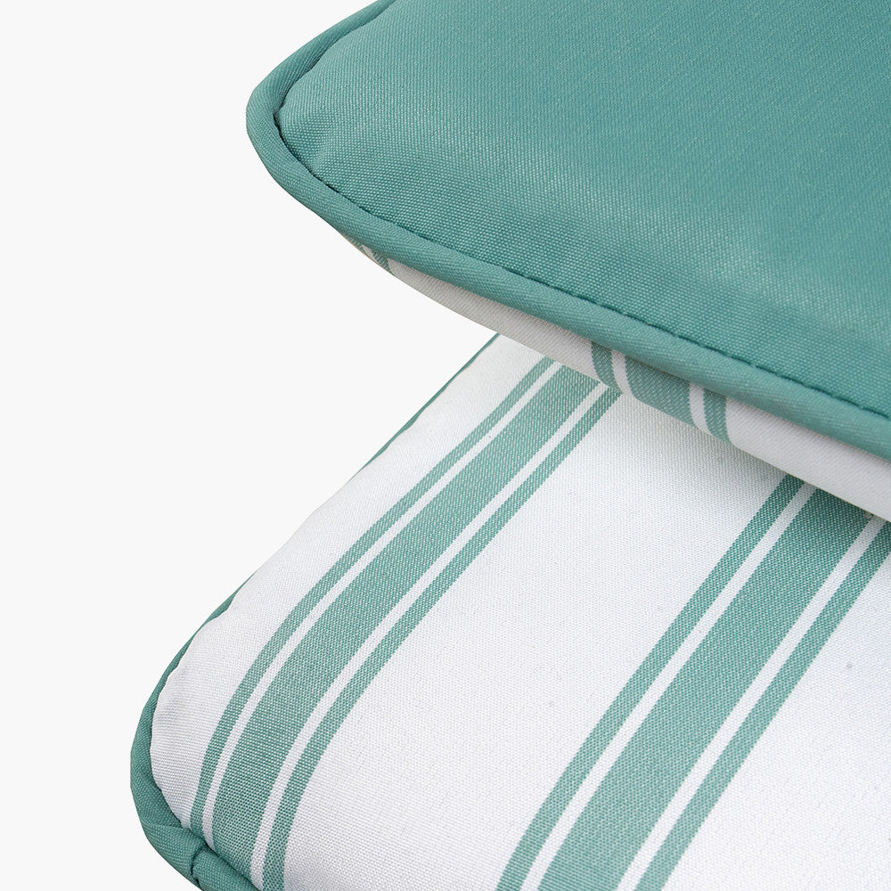 Savoy Bistro Set with Sage Green Striped/Plain Cushions